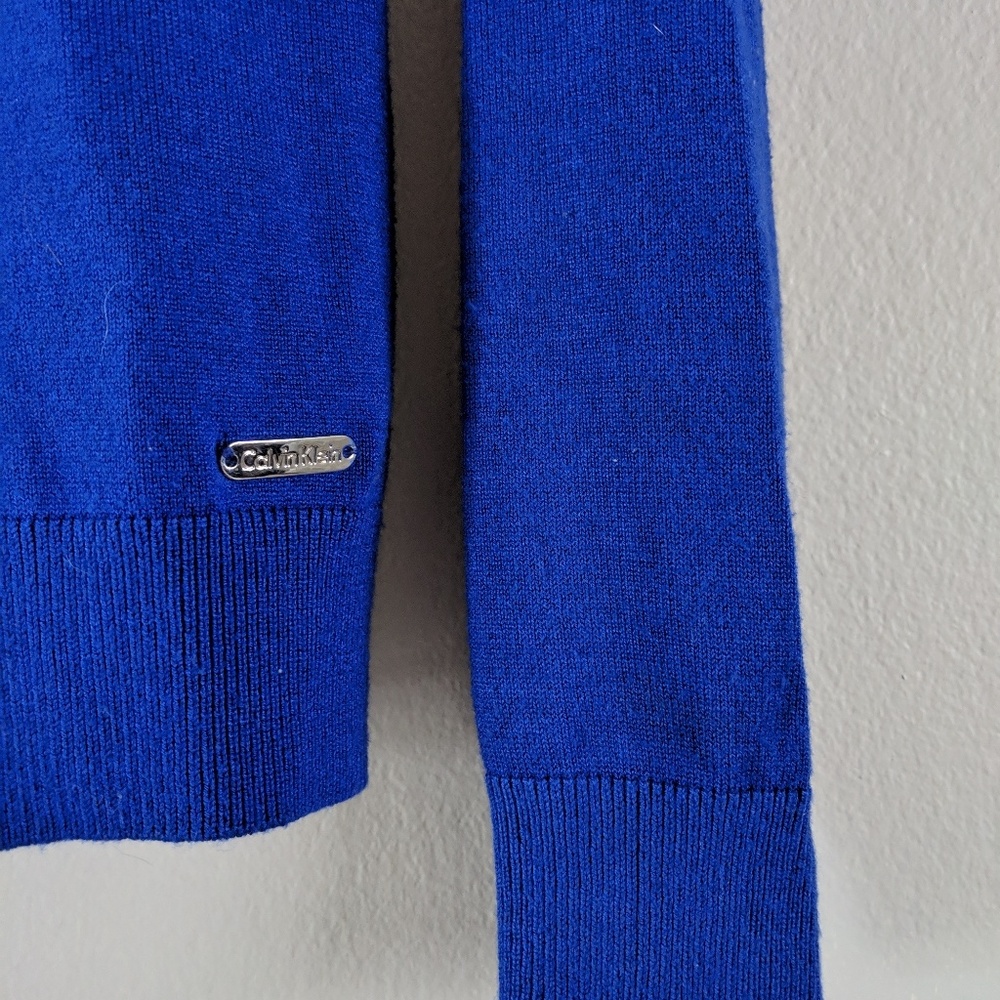 S Royal blue Calvin Klein Button Up Sweater